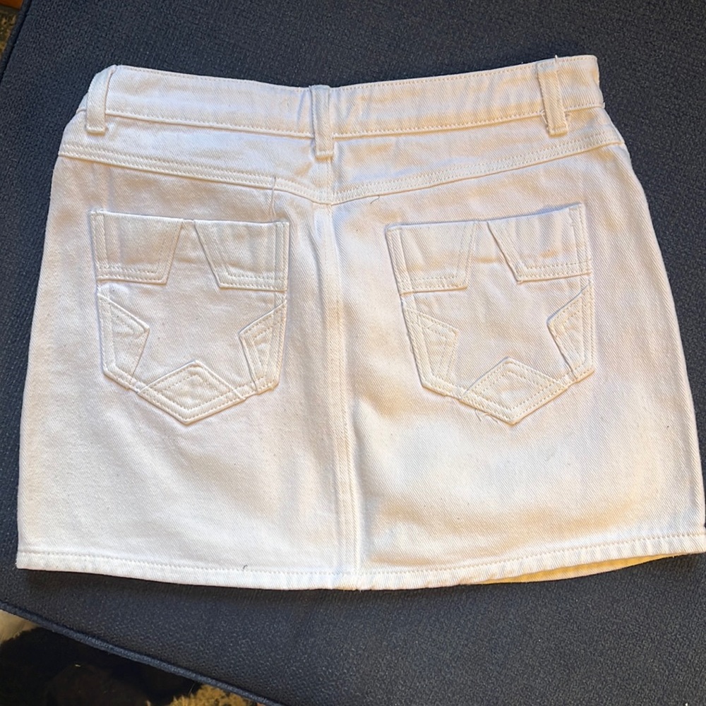 White Denim Skirt